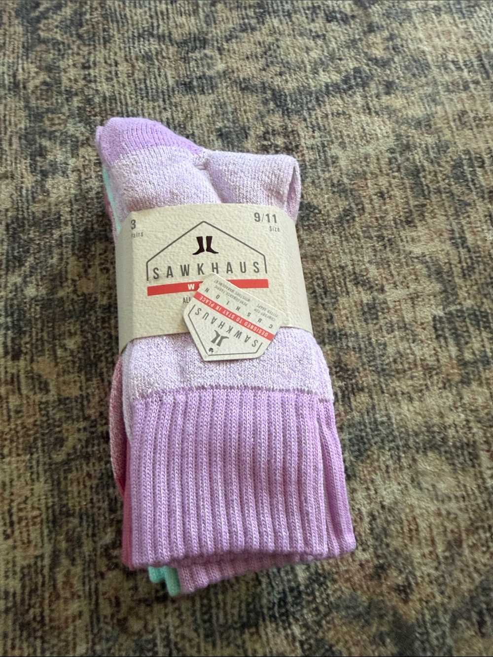 A/X Armani Exchange Lavender Crew Socks - 3 Pack